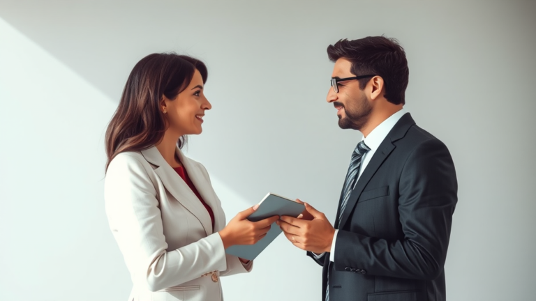 Consulente finanziario indipendente a riunione con comitato consultivo per strategie di referral